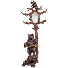 Antique Black Forest Hall Stand