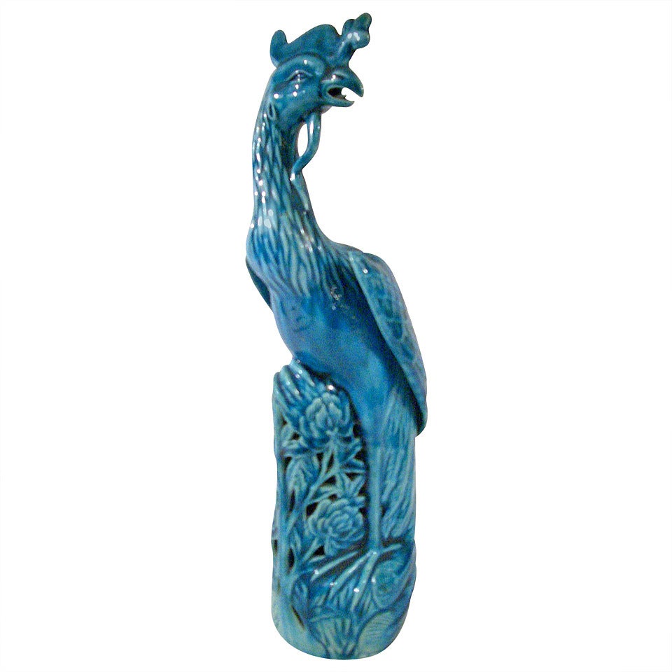 Chinese Blue Phoenix Figure