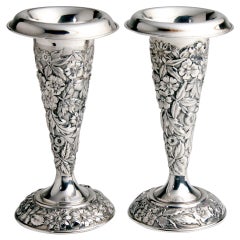 Pair of Silver Vases