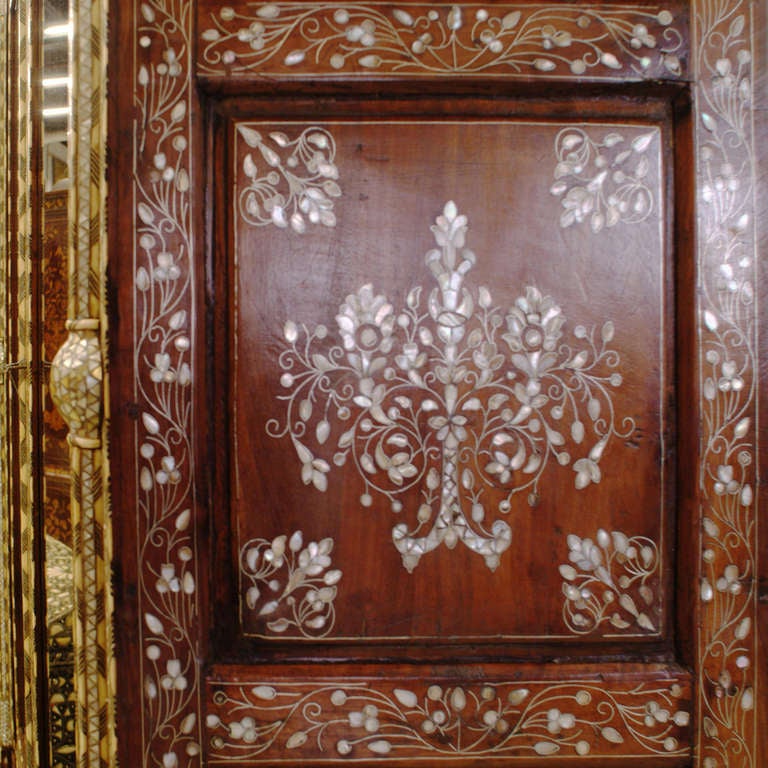 Antique Syrian Inlaid Cabinet In Good Condition In New York, NY
