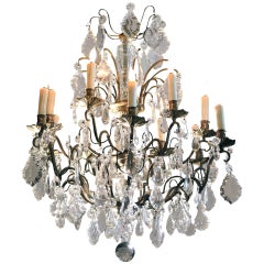 Bronze Crystal Chandelier