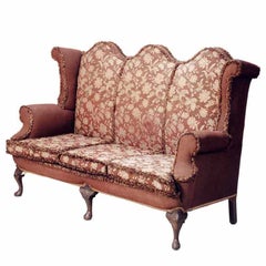 Antique Triple Camelback Sofa