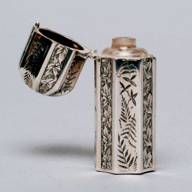 English Silver Perfume Bottle