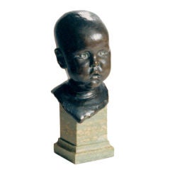 Used Bronze Baby Bust