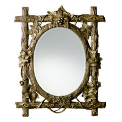 Vintage Bronze Woodland Mirror