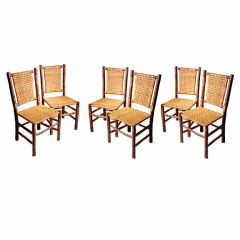 Vintage Set of 6 Hickory Chairs