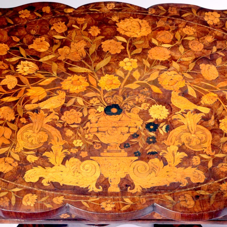 Rare 18th Century Dutch Marquetry Table In Excellent Condition In New York, NY