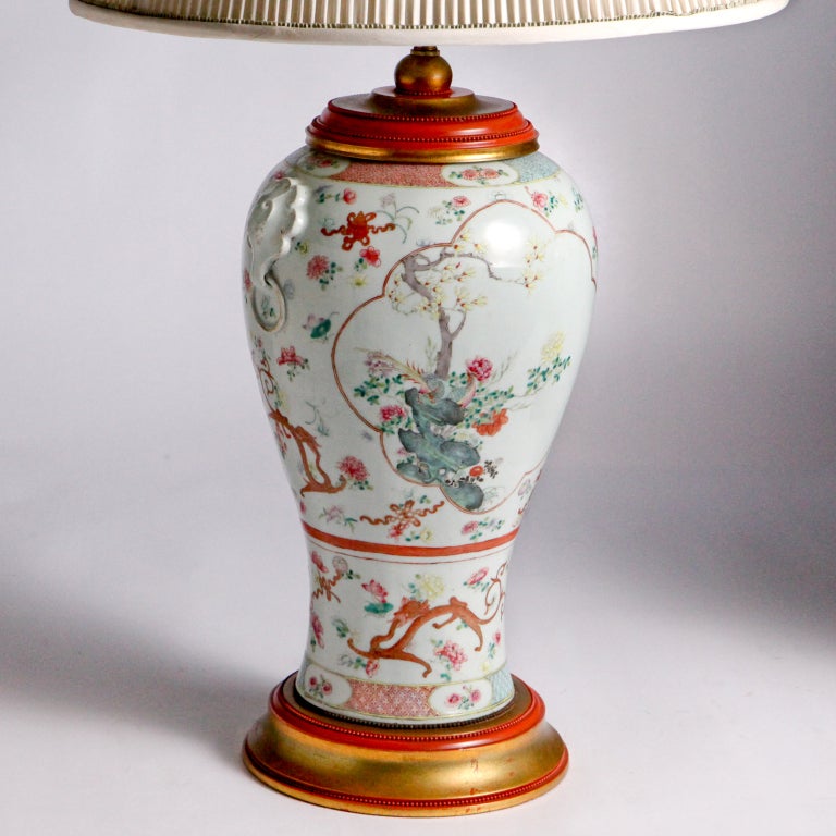 Chinese Oriental Flower Lamps For Sale
