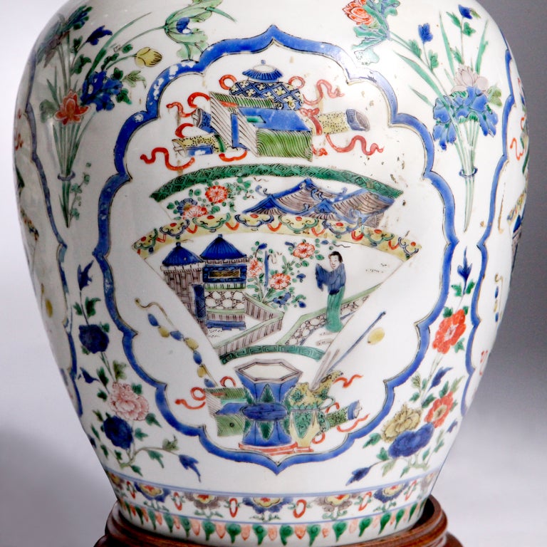 Chinese Oriental Ginger Jar Lamps