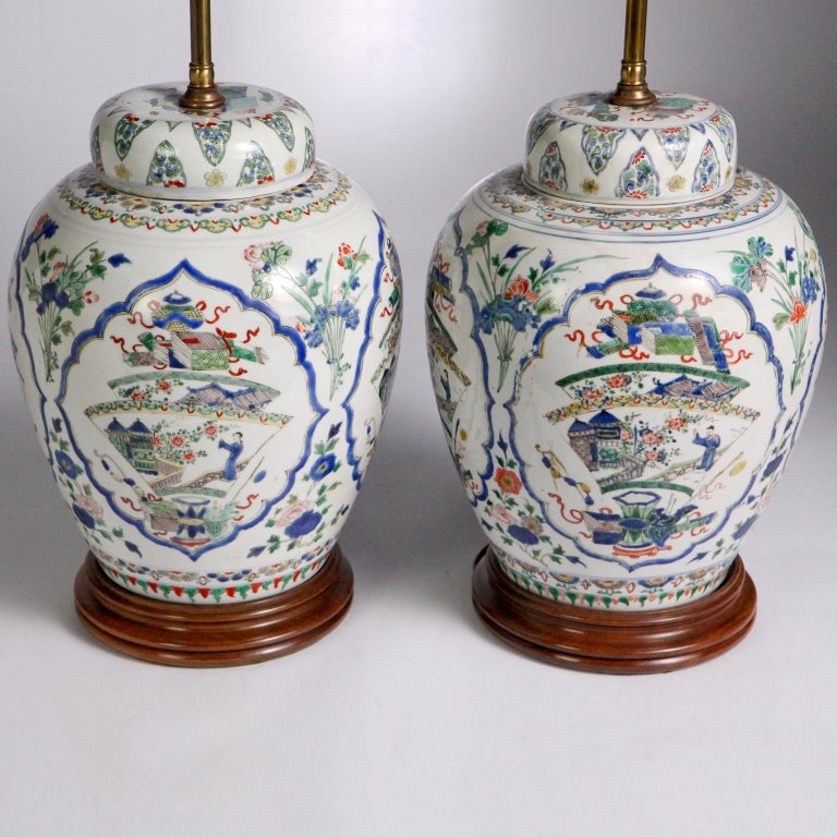 19th Century Oriental Ginger Jar Lamps