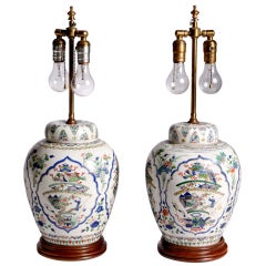Antique Oriental Ginger Jar Lamps