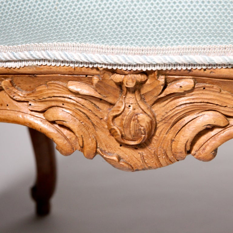 18th Century and Earlier French Walnut Bergere Armchairs For Sale