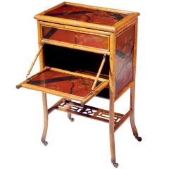 English Bamboo Sewing Table