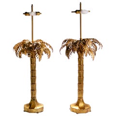 Tole Palm Tree Lamps