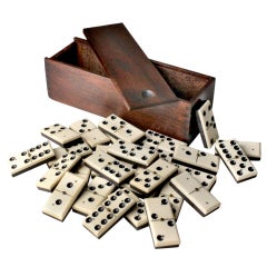 Used Ebony and Ivory Dominoes