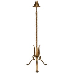 Magnificent Spanish 1930's Gilt Iron Floor Lamp