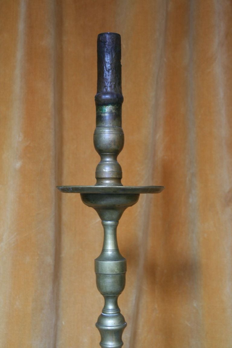 French Bronze Floor Lamp In Good Condition In Buchanan, NY