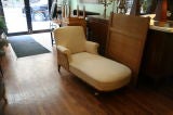 Antique Chaise Longue In Muslin