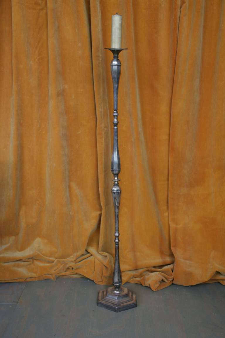 Handsome French Silver Plated Floor Lamp