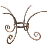French wrought iron oval table base