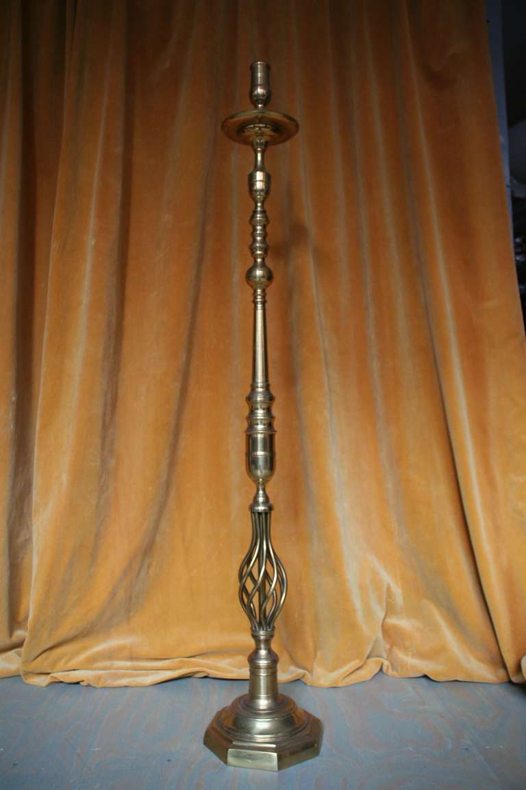 French 1940's Bronze Floor Lamp