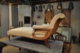 Antique Scroll Back Chaise Lounge
