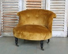 French Rounded Back Slipper Chair