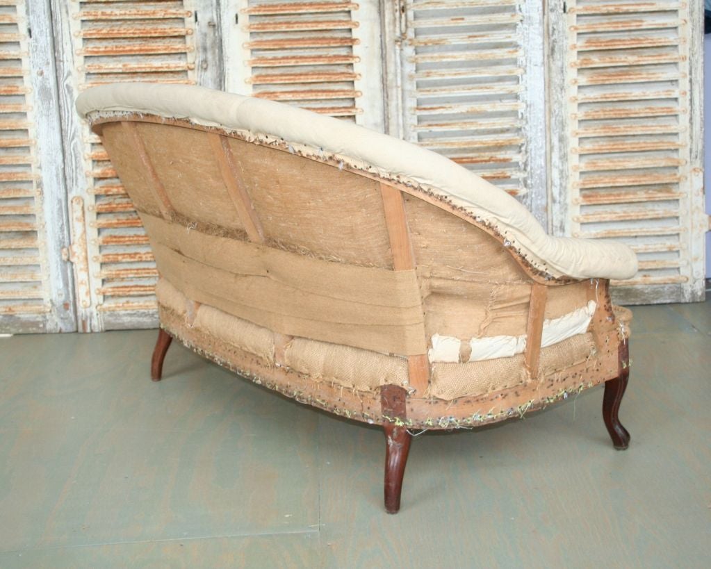 French 19th Century Settee with Curved Legs 3