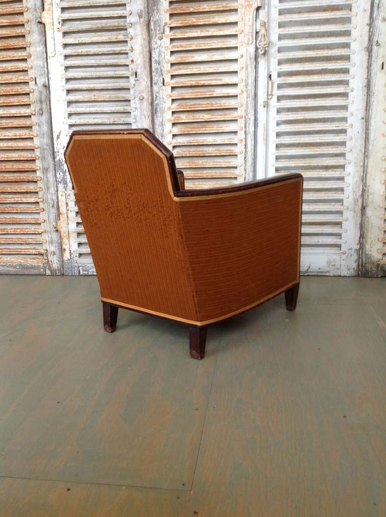 French 1940s Club Chair In Good Condition In Buchanan, NY