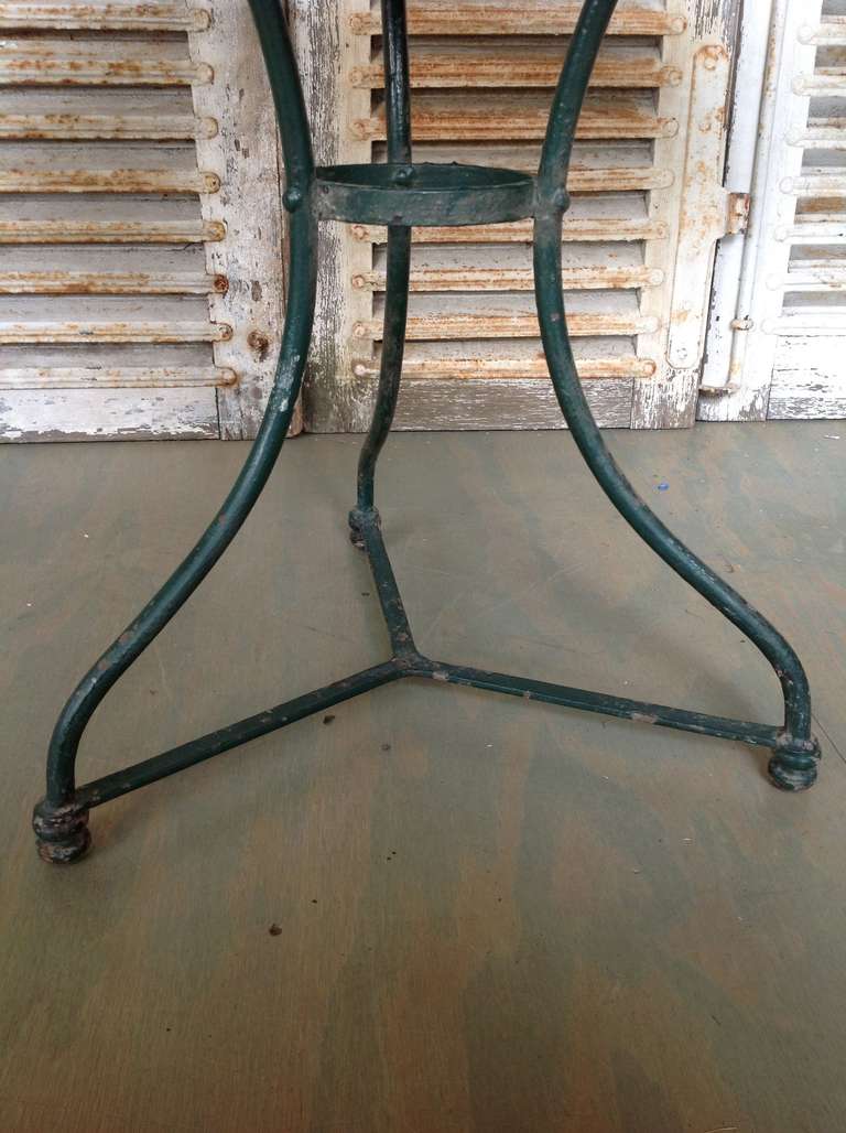 French  Early 20th C Green Painted Garden Table 3