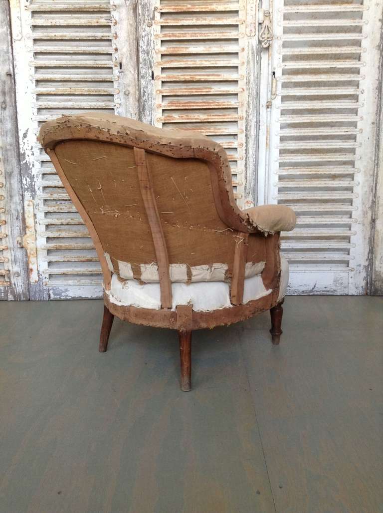 Pair of French 19th Century Armchairs in Muslin 2