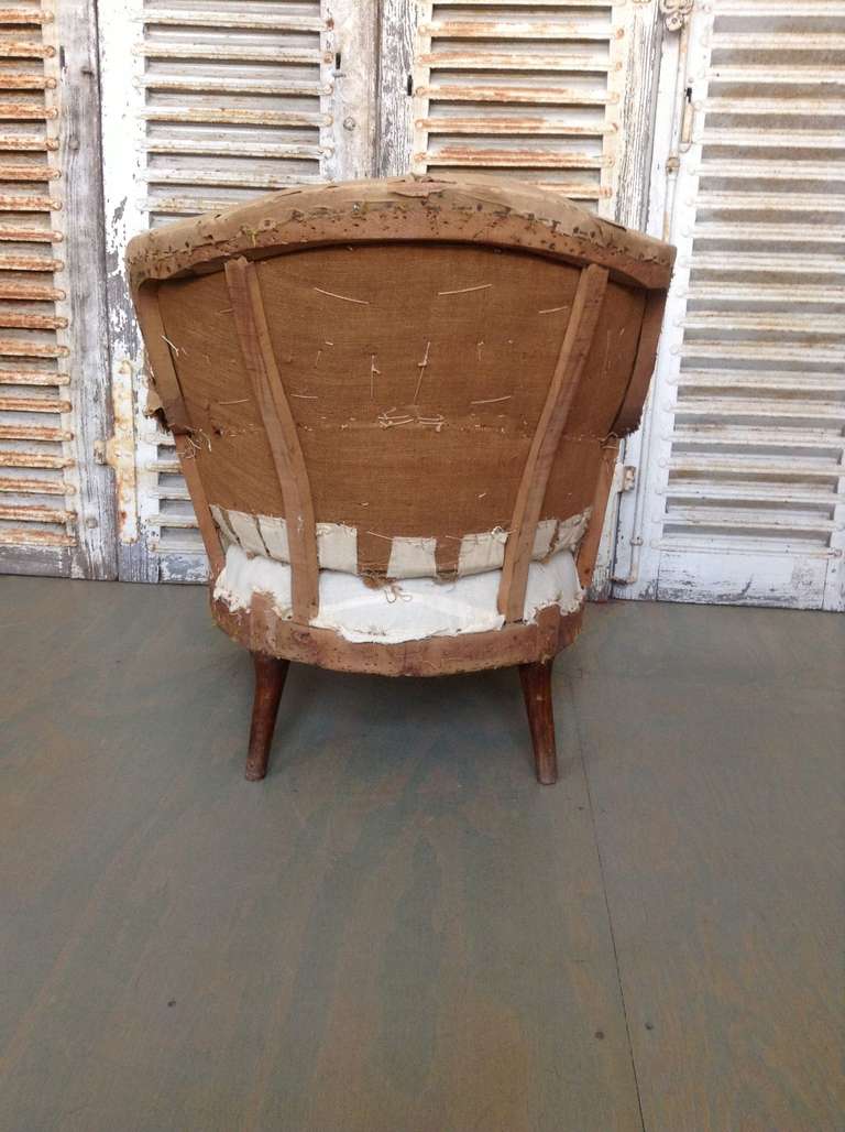 Pair of French 19th Century Armchairs in Muslin 3