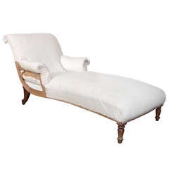 Antique Unusual French Chaise Longue