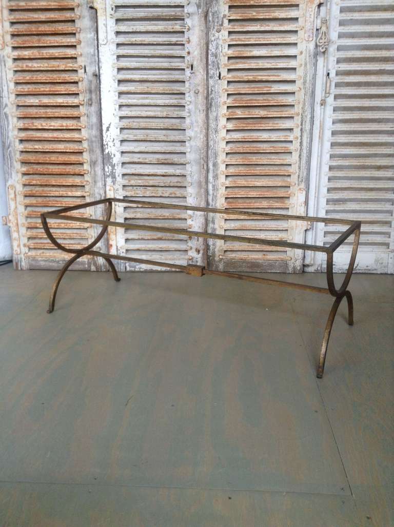 Elegant  Gilt Iron Coffee Table Base