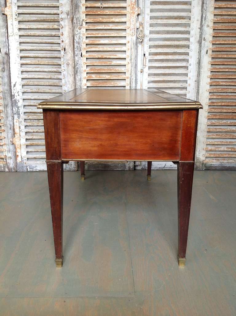 Louis XVI French 19th Century Desk with Brass Detail