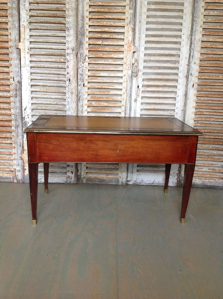 French 19th Century Desk with Brass Detail 1