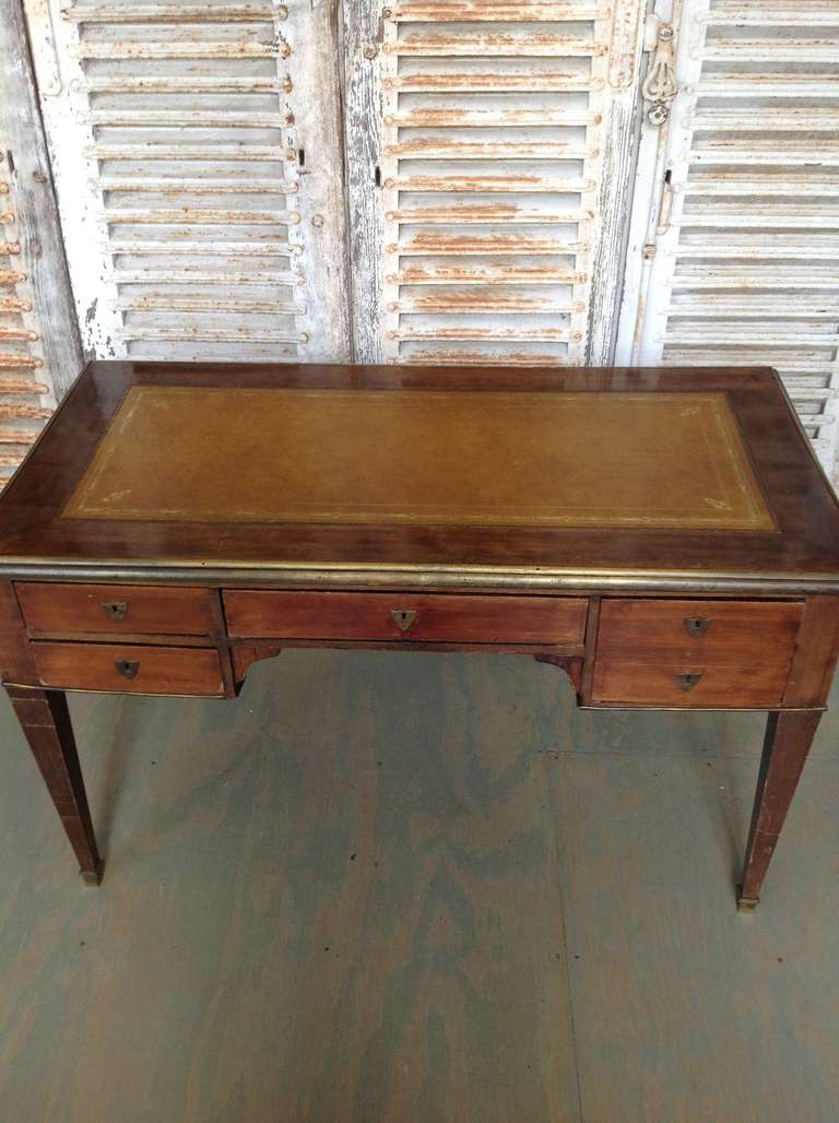 French 19th Century Desk with Brass Detail 2