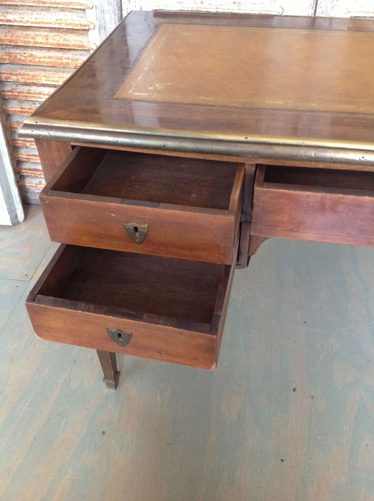 French 19th Century Desk with Brass Detail 6