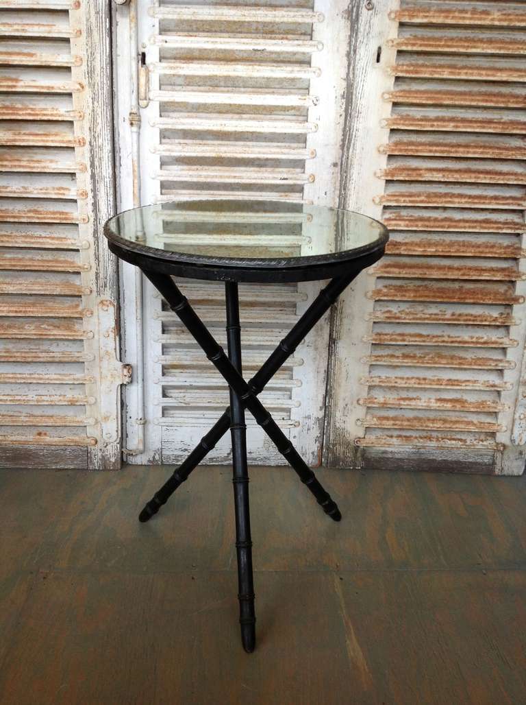 French 19th Century Bamboo End Table In Good Condition In Buchanan, NY