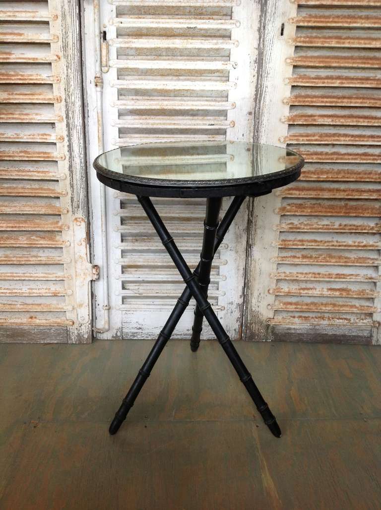 French 19th Century Bamboo End Table 1