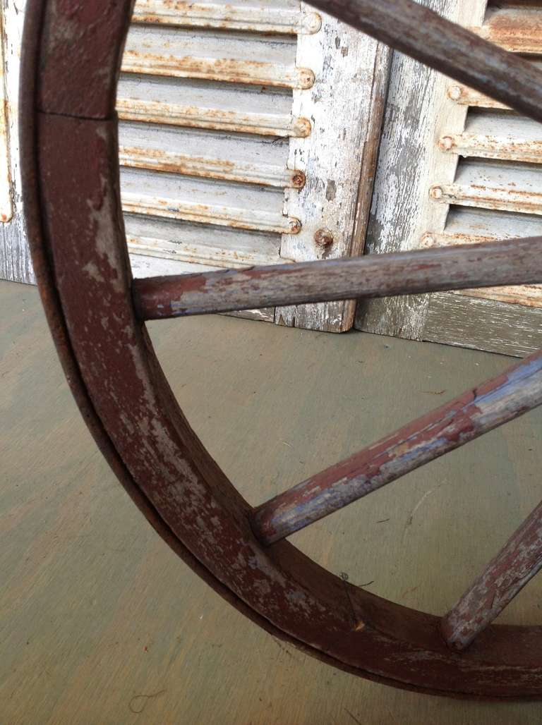 Pair of 19th Century French Wagon Wheels 1