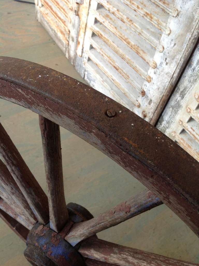 Pair of 19th Century French Wagon Wheels 2