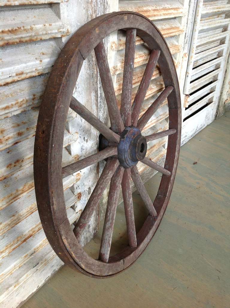 Pair of 19th Century French Wagon Wheels 3