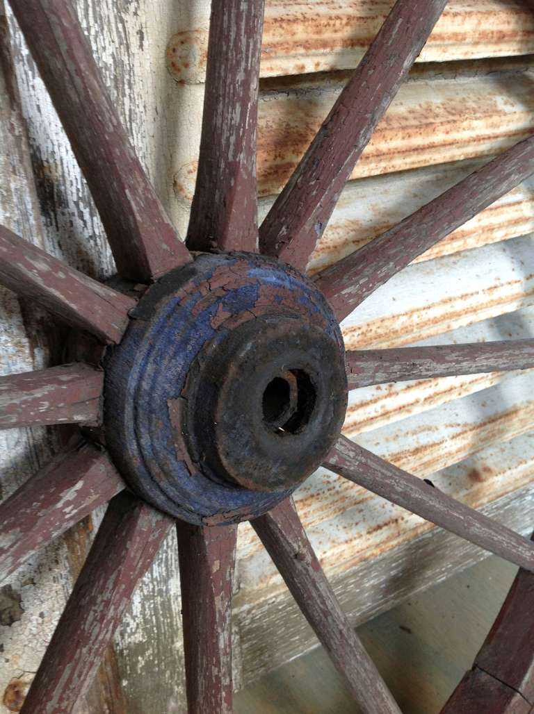 Pair of 19th Century French Wagon Wheels 4