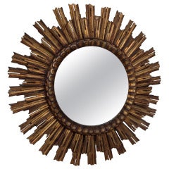 Gilt Wood Sunburst Mirror