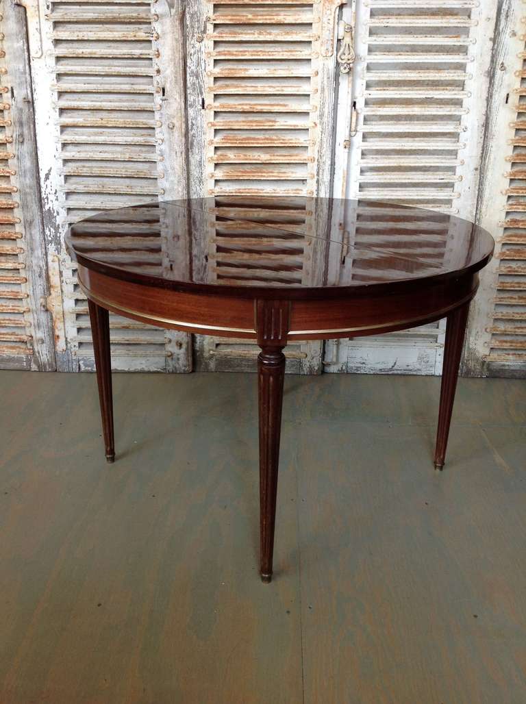 French 1940s Mahogany Dining Table at 1stDibs