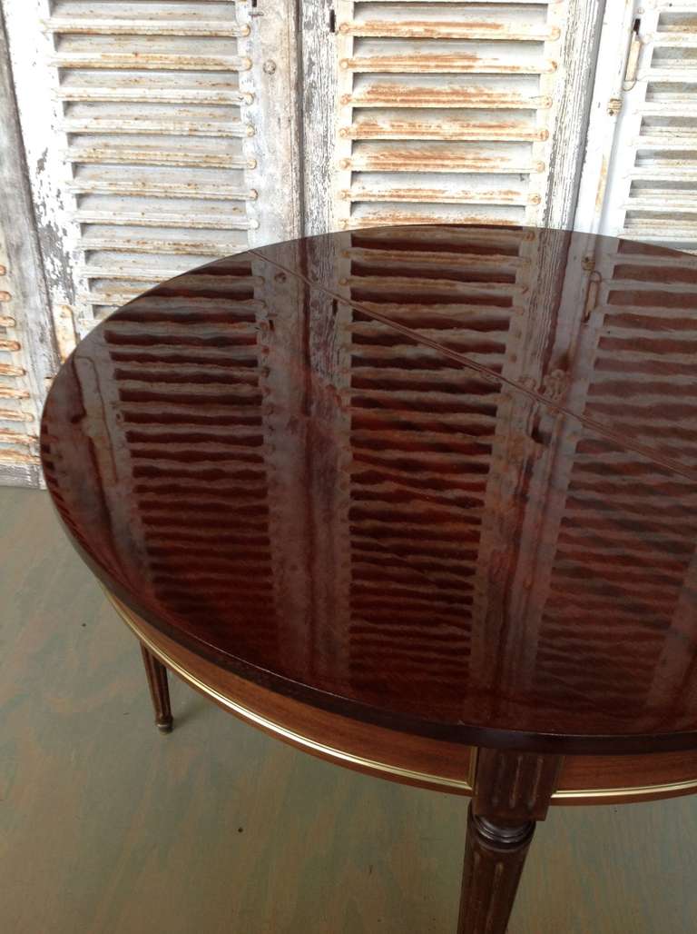 French 1940s Mahogany Dining Table at 1stDibs