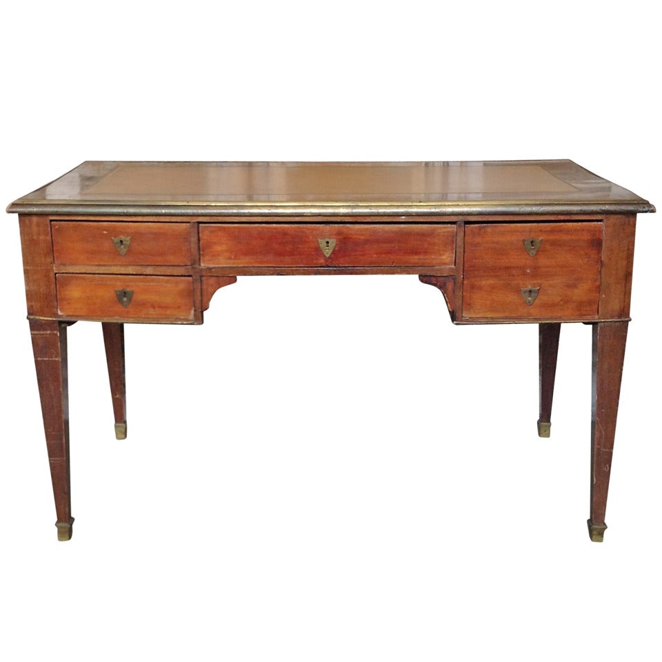French 19th Century Desk with Brass Detail