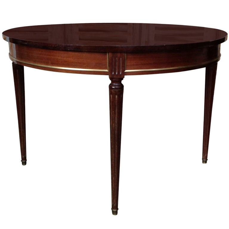 French 1940s Mahogany Dining Table at 1stDibs