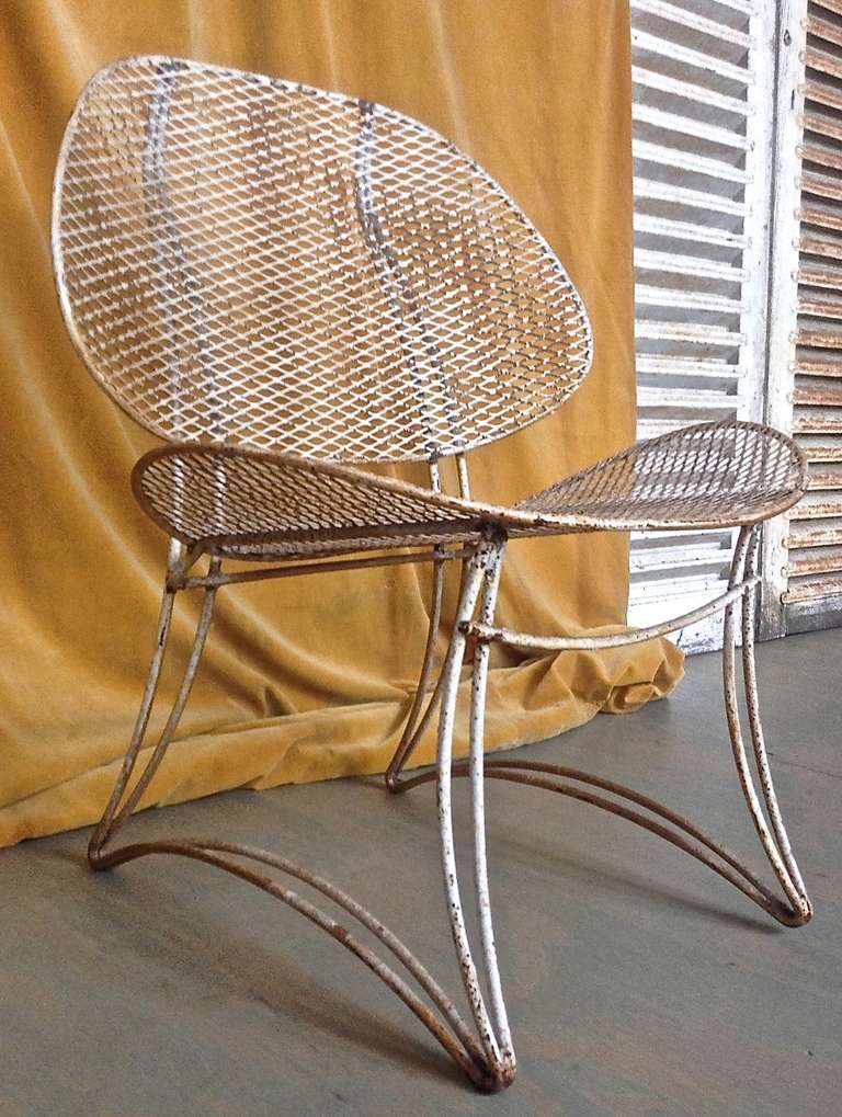 Vintage Iron Garden Chair For Sale at 1stdibs